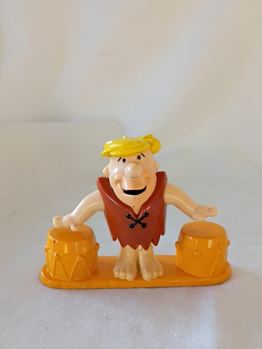 EUC The Flintstones Barney Dairy Queen Vintage 1997 Kids Meal Toy Bongs Drums